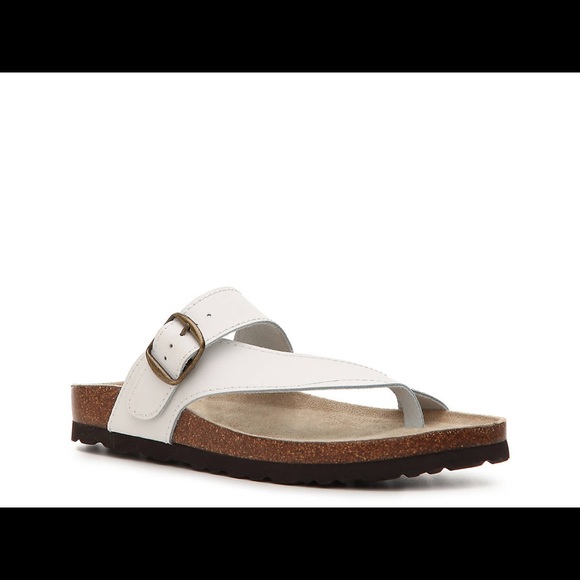 CARLY LEATHER FLAT SANDAL - Picture 2 of 5